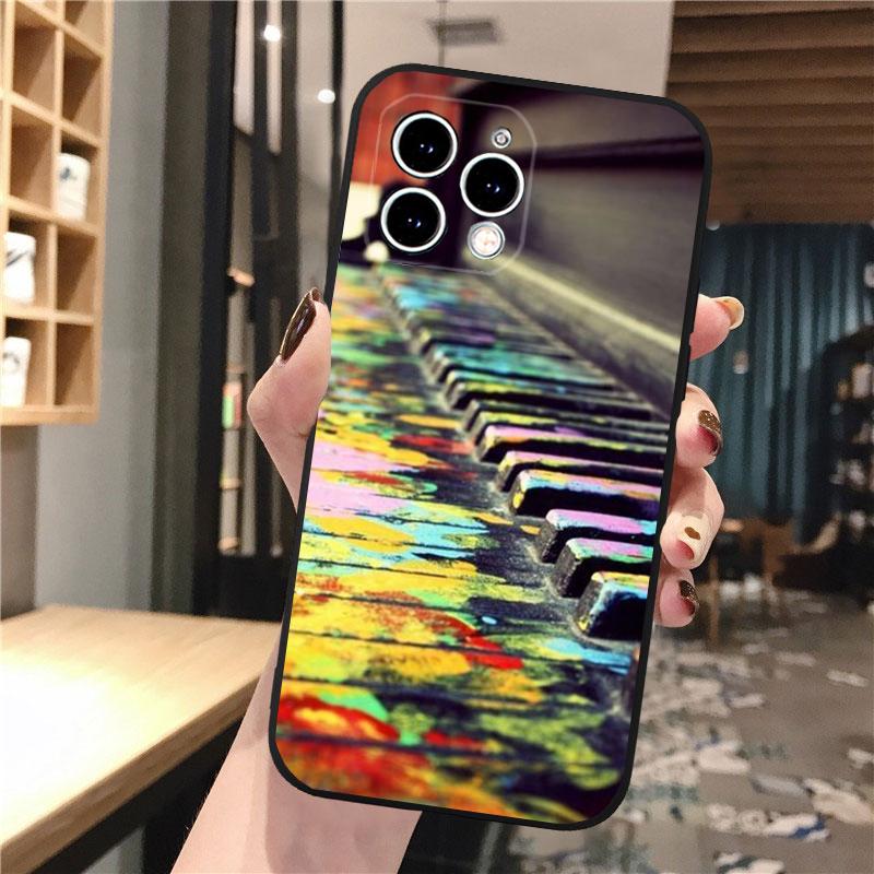 Чехол для телефона с музыкальным пианино для iPhone Samsung Galaxy Redmi Xiaomi Oppo OnePlus Note SA 7 8 9 10 11 12 13 14 20 21 22 23 53 54 Pro Max Plus Ultra TPU Soft