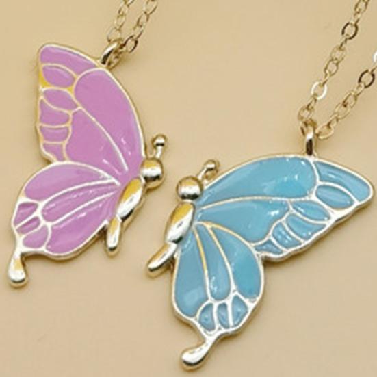 2Pcs/Set Friendship Necklace Meaningful Bright Luster All Match Adjustable Extension Chain Decoration Gift Best