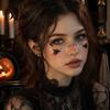 Halloween Face Tattoos Temporary Tattoos, Realistic Waterproof Water Transfer Stickers, Skin-friendly Tattoo for Adults Breathable Body Art,