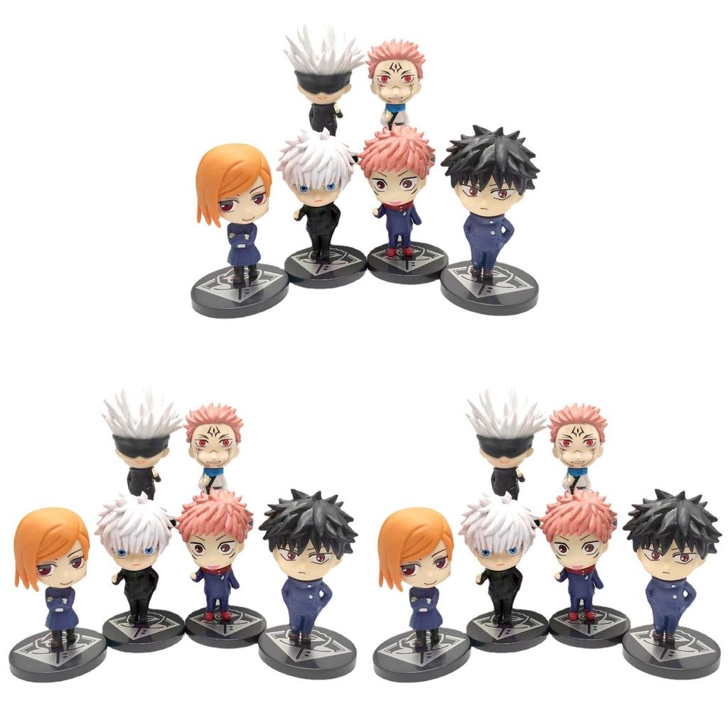 Набор из 6 фигурок Jujutsu Kaisen: Годзё Сатору, Кугисаки. Идеально для коллекционеров и детских подарков