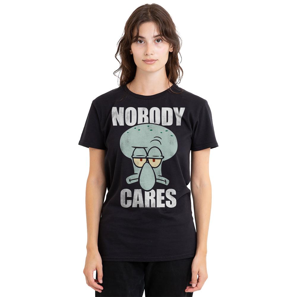 SpongeBob SquarePants Unisex Adult Nobody Cares Meme T-Shirt