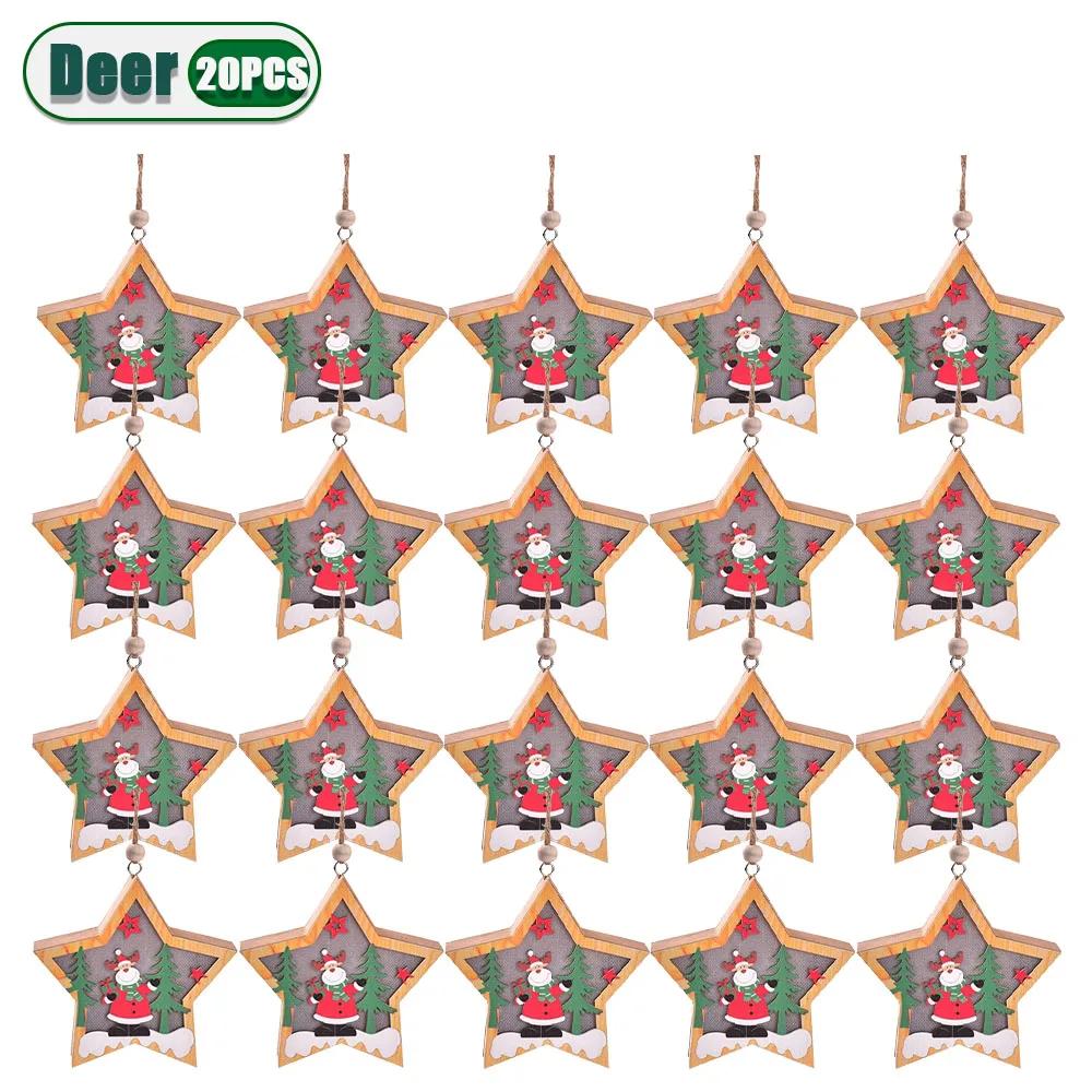 Christmas Decoration LED Illuminated Christmas Tree Hanging Santa Claus Snowman Deer Night Lights Christmas Decoration Hanging