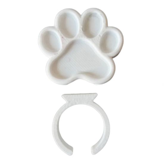 Mini Nail Art Palette Rings Metal Manicure Gel Palettes Finger Rings Tools Claw Shape Nails Polish Mixing Plate for Nails Art Display