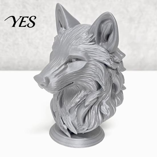 Прочный Настольный Орнамент Волк, 3D Печатная Фигурка Головы, Реалистичная Статуэтка на Круглой Основе, Дикое Животное для Декора Дома, Офиса, Книжной Полки