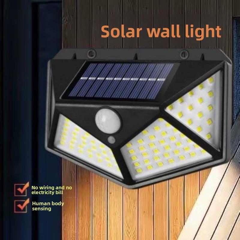 Lámpara solar exterior LED con sensor de movimiento para jardín y camino impermeable
