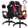 Gaming Chair with Bluetooth-compatible Speakers and RGB LED Lights Ergonomic Massage Computer Gaming Chair with Height Adjustable