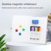 Desktop Whiteboard Double-Sided Magnetic with 360 Degree Rotatable Bracket Portable Writing Board for Home Office