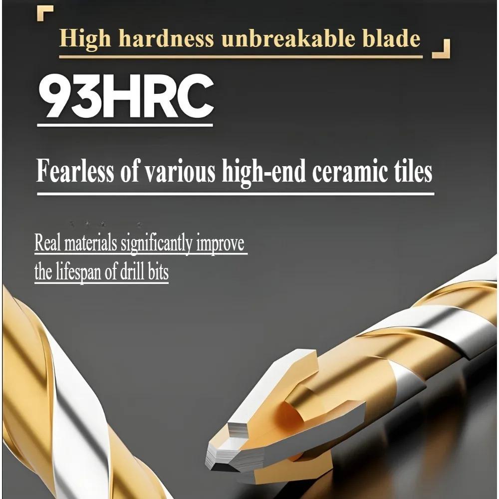 T9 Nine Blade Ceramic Tile Drill Bit for Drilling Eccentric High Hard Concrete Handdrill, Glass Cement Marble
