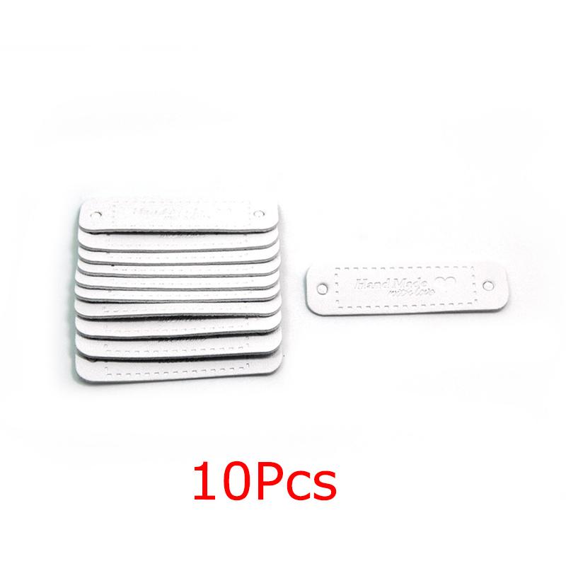 10 ШТ./УПАК. Кожаная этикетка с горячим тиснением, бирки для классификации одежды, подарочная упаковка, тканые изделия