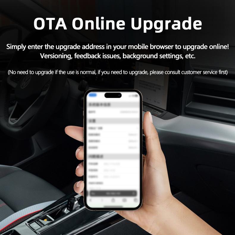 Wired To Wireless CarPlay Box Android Auto Adapter 2 In 1 Plug And Play USB/Type C Dongle Bluetooth WiFi Connect OTA Uppdated