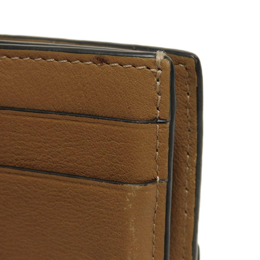 Used 12695 Trifold Wallet C660TR2X03 7942 Pastel Marble Green Ash Gray Brown Anagram Unisex from Japan AUTHENTIC