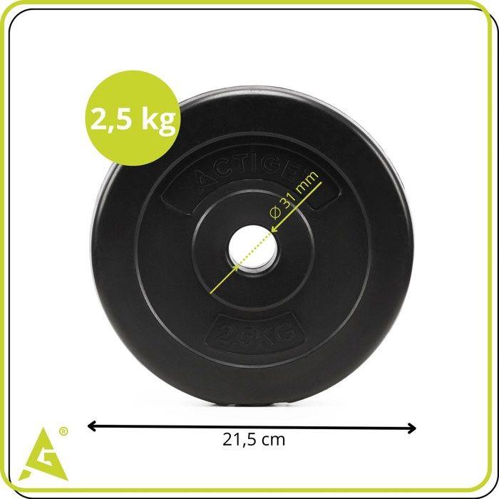 Plaque d'entraînement - SPRINGOS - ACTIGET - 2,5 kg - 31 mm - Revêtement PP + ciment