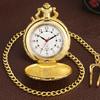 Светящиеся светодиодные кварцевые карманные часы Hollow Train Locomotiv Engine Steampunk Quartz FOB Light Watches для мужчин и женщин