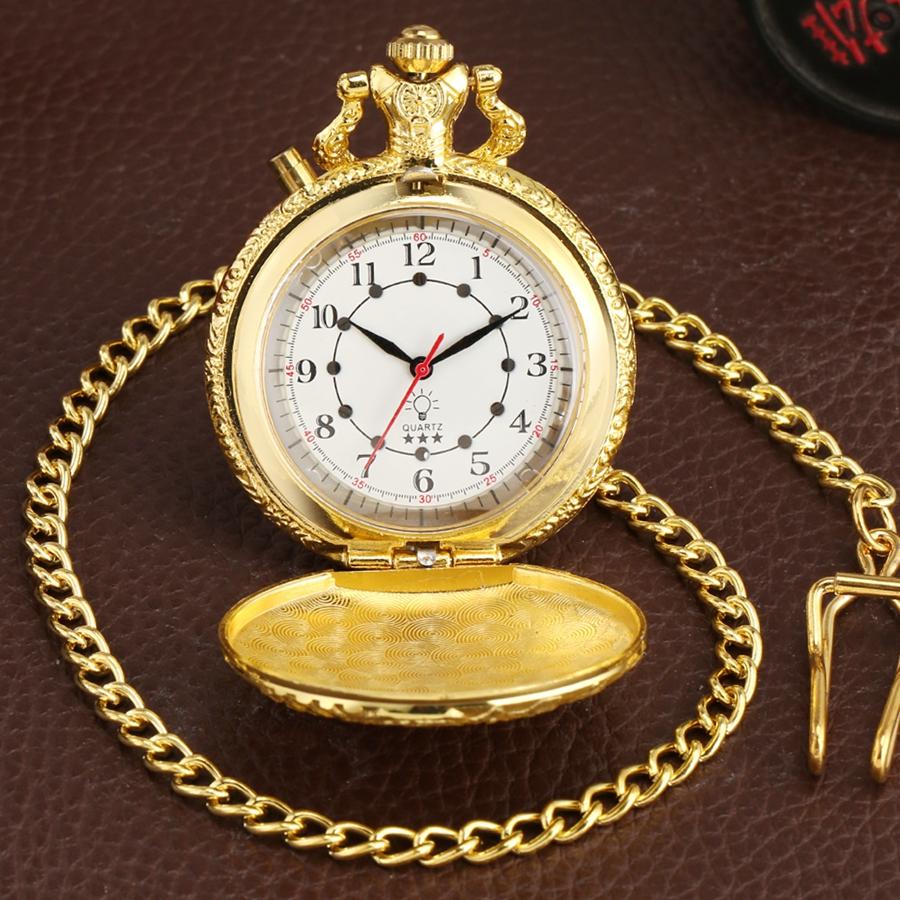 Светящиеся светодиодные кварцевые карманные часы Hollow Train Locomotiv Engine Steampunk Quartz FOB Light Watches для мужчин и женщин