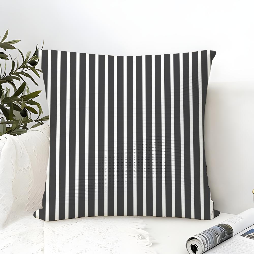 Minimal Classic Black  White Stripes Pillow Case linen pillow case sofa home decor cushion cover cushion cove