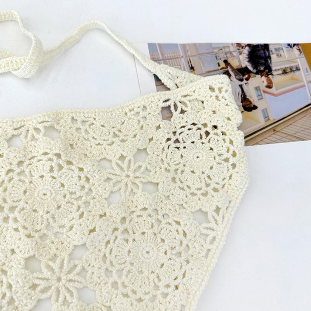 Вязаная крючком бандана полый тюрбан треугольный шарф новый стиль головной убор для женщин