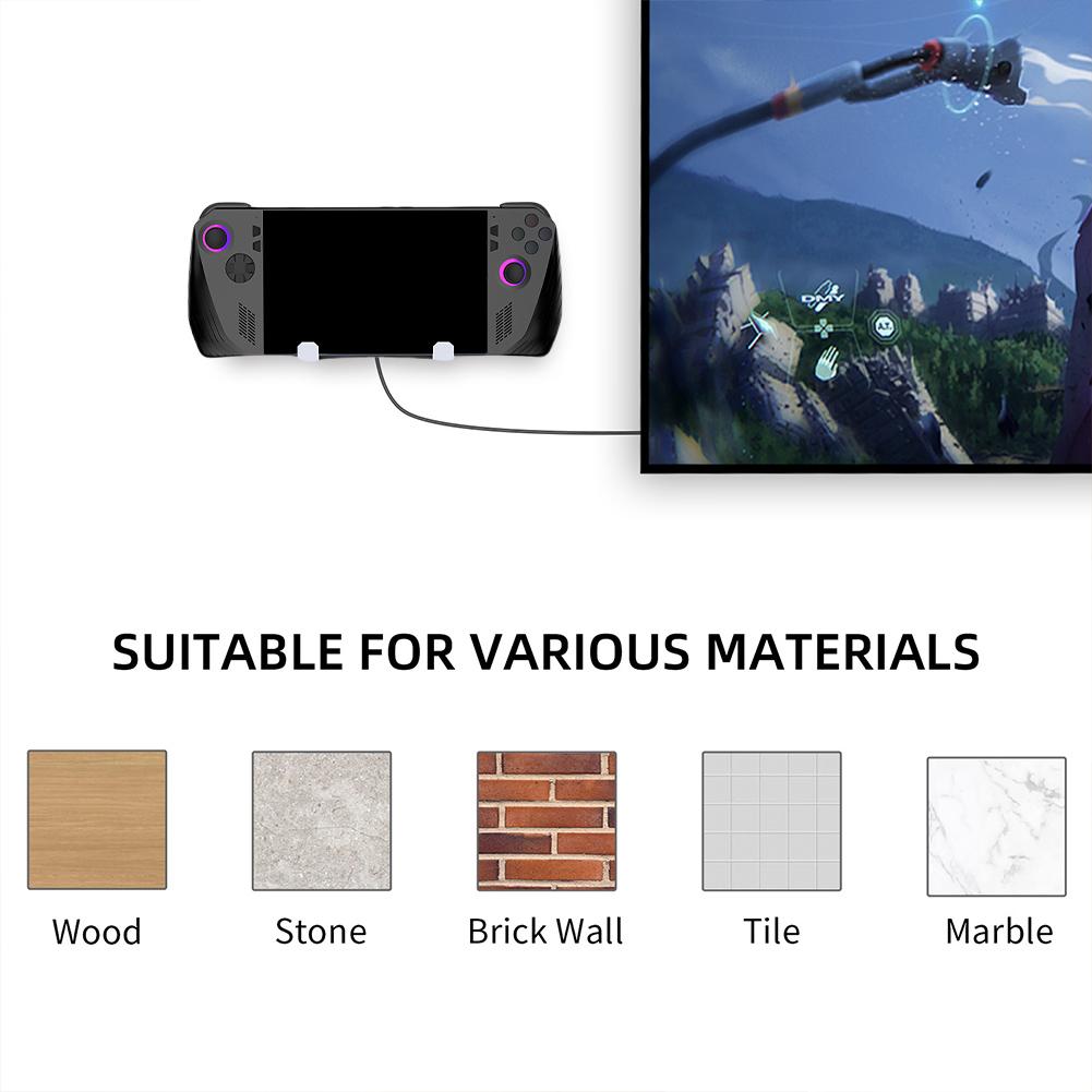 Console Dock Bracket Space Saver TV Dock Accessories Stable Host Wall Stand for PS5 Portal/ROG Ally X/Switch/Steam Deck