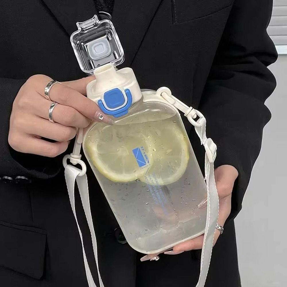 1Pcs 750ml Transparent Sports Bottle Portable Travel Canteen Men Women Universal
