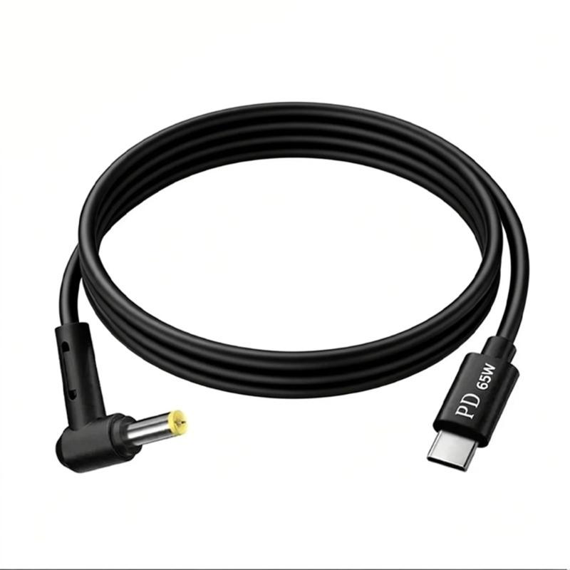 PVC Type C to DC5.5mm Chargers Cord Supporting 65W Fast Charge For Enhances Longevity And Portable Use
