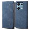 For Xiaomi Redmi Note 14S 4G Case Jeans Cloth Texture Anti-Scratch Leather Stand Phone Cover