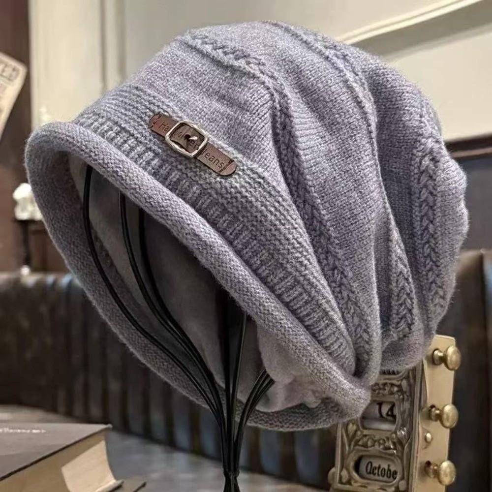 Thickly Lined Slouchy Beanie Warm Winter Knit Cap Slouchy Brimless Hat  Festival