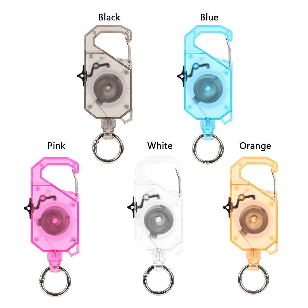 Multi-functional Plastic Elastic Keychain Hovering Type Retractable Retractable Buckle Rope Easy Pull Buckle Lanyard Outdoor