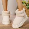 Fashion 2024 Winter Women Short Plush Warm Snow Boots Casual Shoes New Suede Fur Chelsea Ankle Boots Flats Platform Ladies Shoes Botas