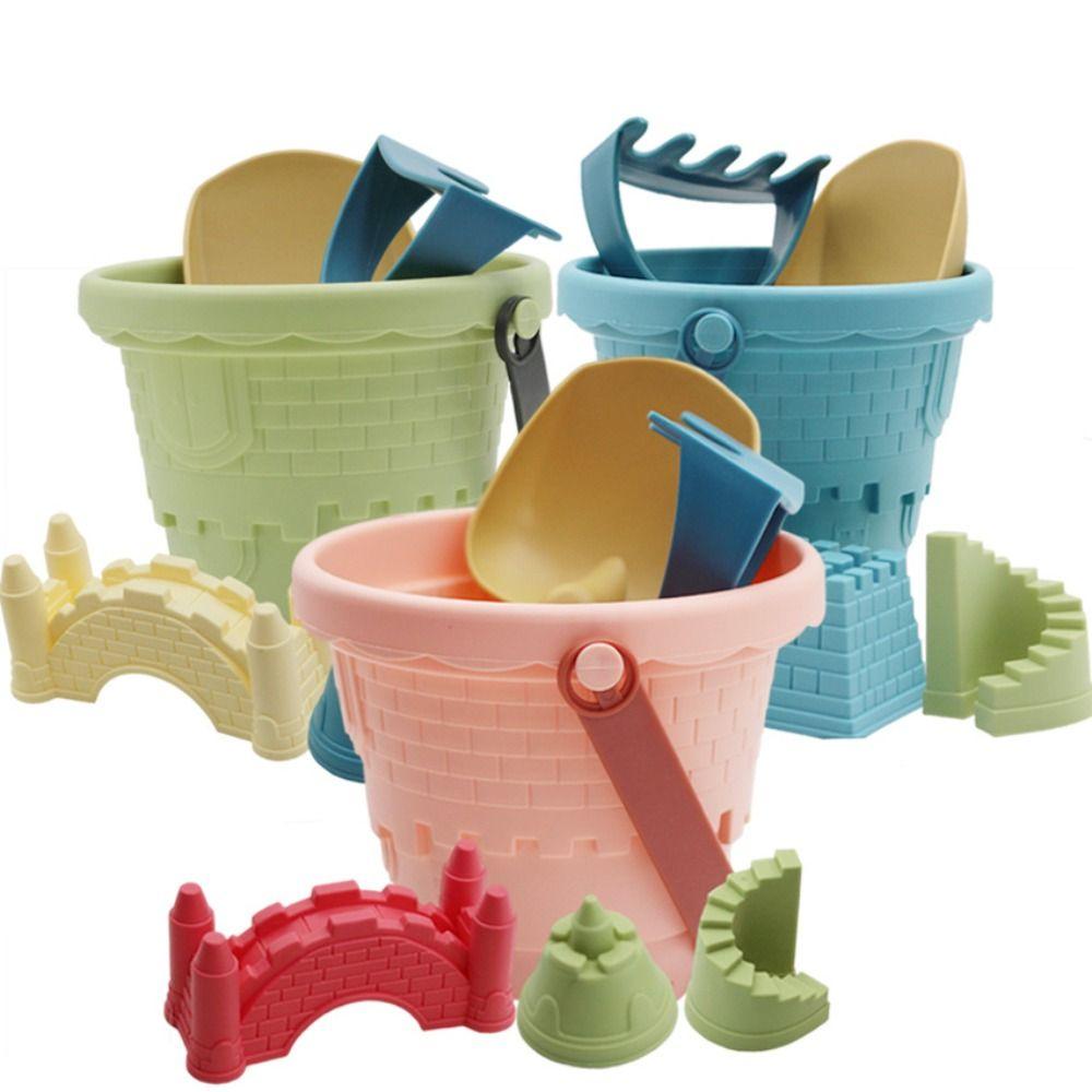 Interactive Kids Plaything Sand Toys Set Beach Castle Bucket Digging Sand Kit Shovel Rake Mold