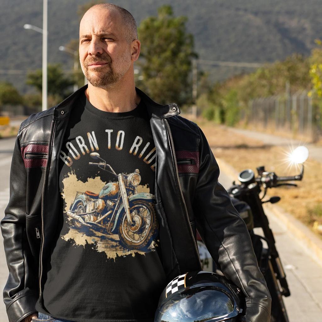 Natural Cyclist T-Shirt Motorcycle T-Shirt Motorcycle Bike Helicopter Cafe Racing Summer Men Women