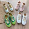 New Shoes for Women Genuine Leather Casual Sport Shoes Girl Flat Skateboard Shoes Lace-up Sneaker