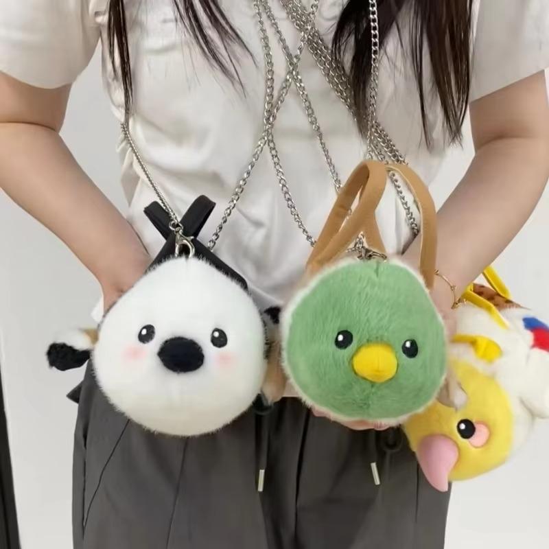 1 шт. Птица Реалистичная Плюшевый Рюкзак Мягкая Женская Модная Кавайная Сумка Через Плечо Милая Мягкая Игрушка Сумка Через Плечо Попугай Плюшевая Сумка Подарок