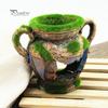 Fish Tank Aquarium Landscaping Shrimp Hiding Cave Moss Vase Ornament