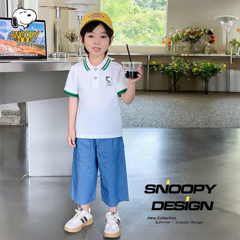 SNOOPY Детская футболка-поло с коротким рукавом