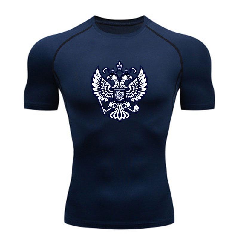 Men's Compression Athletic T-Shirt Double-Headed Eagle Print