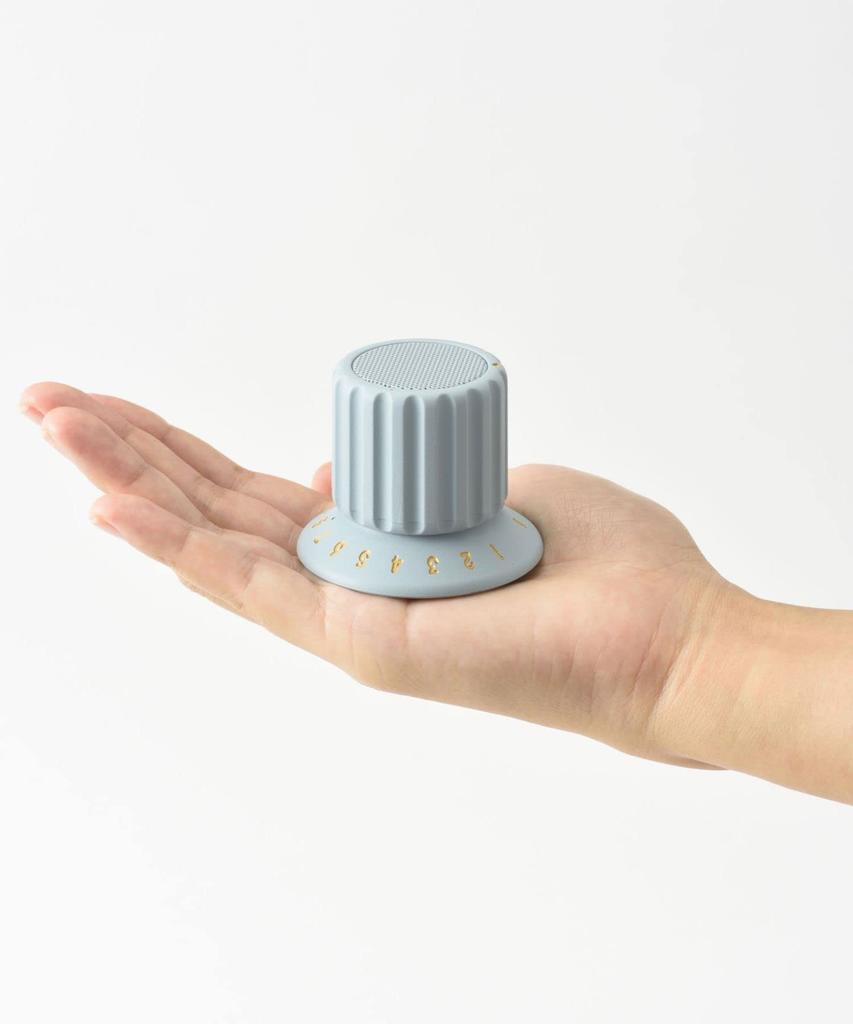 BRUNO Wireless Bluetooth Speaker with Volume Knob, IPX4 Waterproof, Magnetic, Suitable for Use in the Bath, Blue Gray (BDE060-BGY)