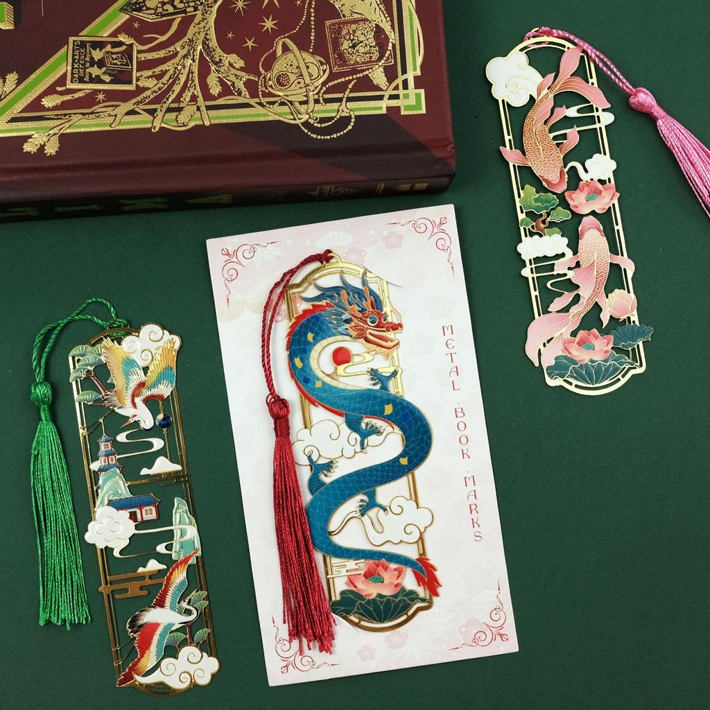 Металлическая закладка Guofeng Theme Hollow High Value Small Gift Guochao Small Gift Merchandise Сувенирная металлическая закладка