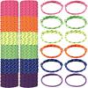 Джанинка 432 шт. Неоновые браслеты дружбы оптом для детей Регулируемые паракордовые браслеты 6 assorted colors Неоновый шнур Дружба для девочек и мальчиков