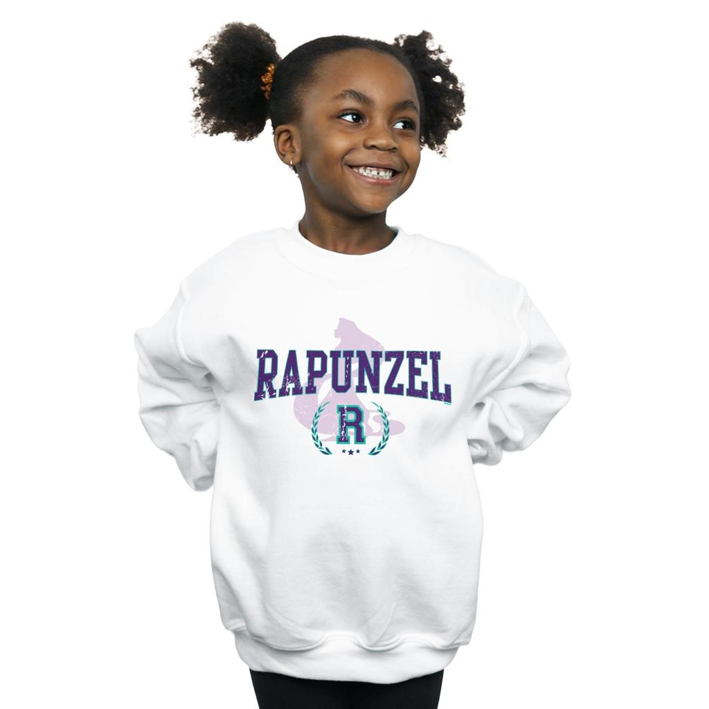 Disney Girls Princess Rapunzel Collegiate Sweatshirt
