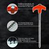 4-20pcs Screw-in Tent Stakes Ground Anchors Hexagonal Plastic Head Spiral Screws Camping Peg Ground Nails Tool Camping Tent Pegs
