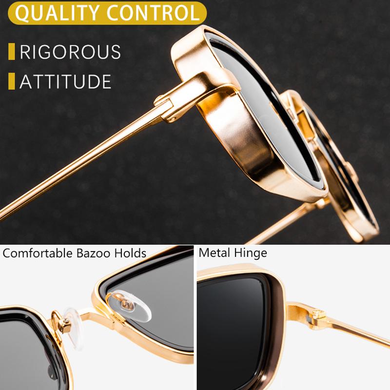 Очки Очки UV400 Стимпанк Солнцезащитные очки Унисекс Квадратные Женские Мужские Винтажные Аксессуары