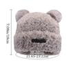 Милая плюшевая шапка с медвежьими ушками, теплая шапка-боннет, стильная шапочка-бини, осень-зима