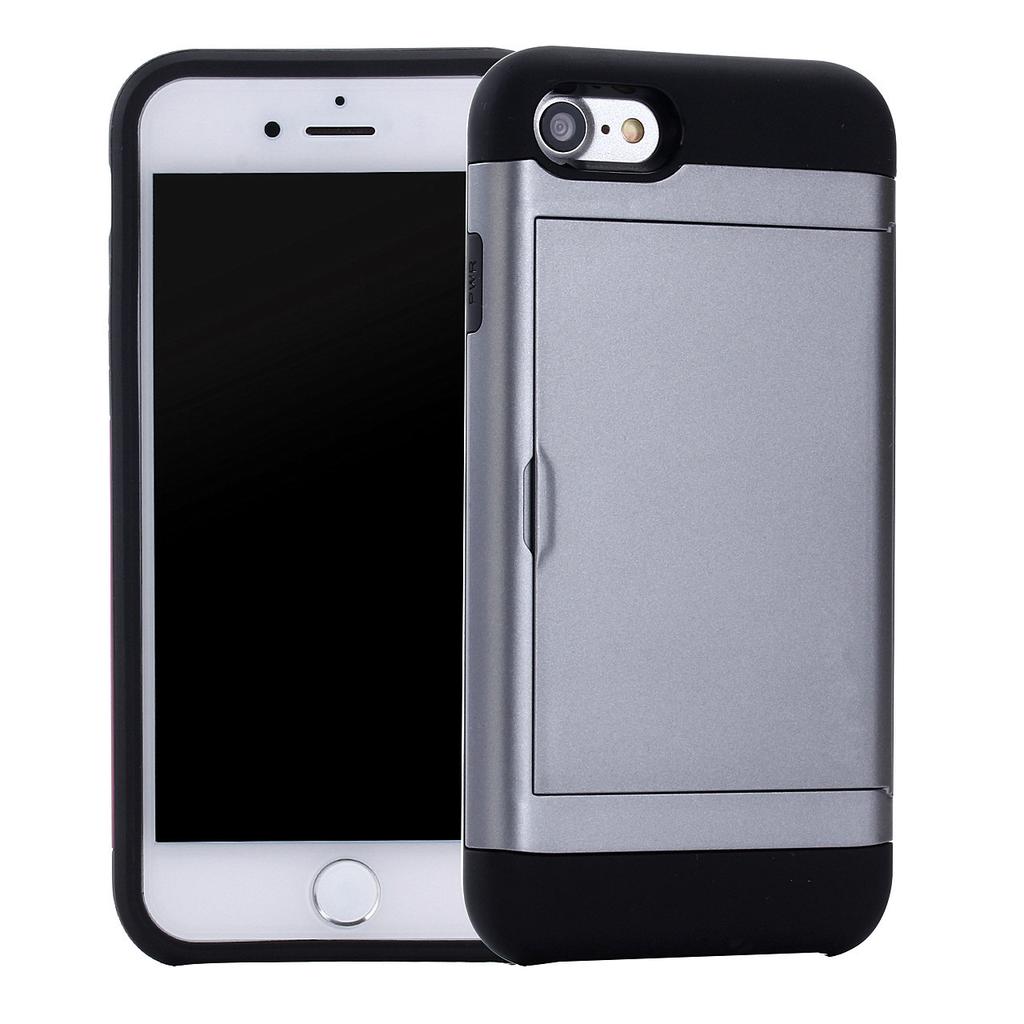 Подходит для чехла для мобильного телефона iPhoneSE3 Apple 8 Два в одном Сдвижная крышка Карта 7plus Противоударный Чехол с карманом для карт XS