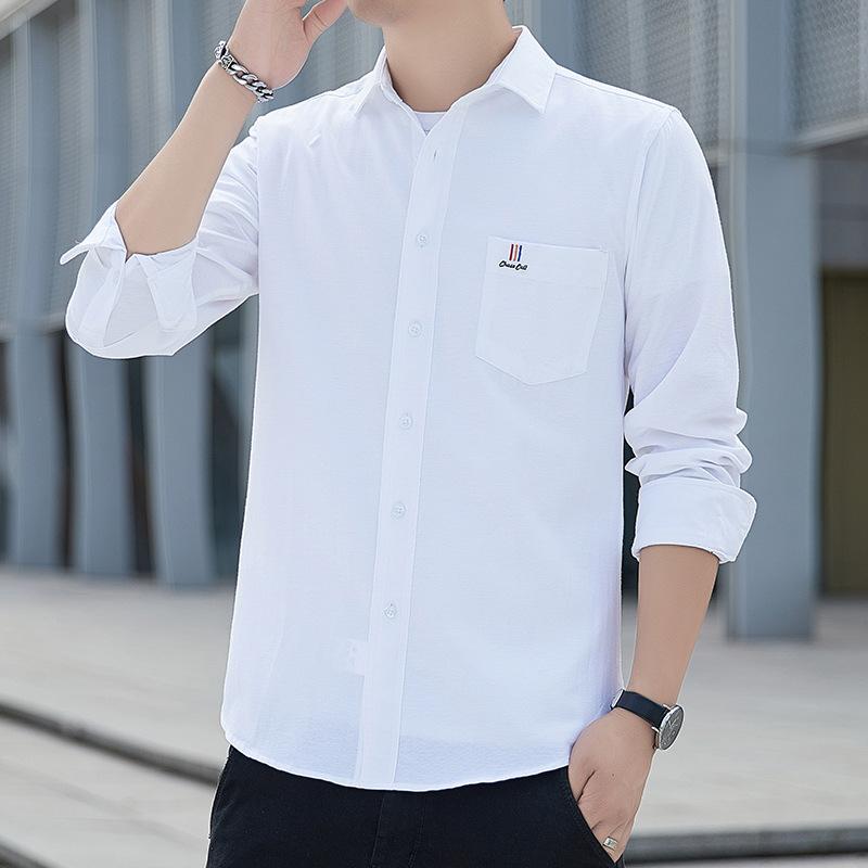 Spring and Autumn Long Sleeve Shirt Men's Slim Fit Spring and Autumn Winter Men's Clothing