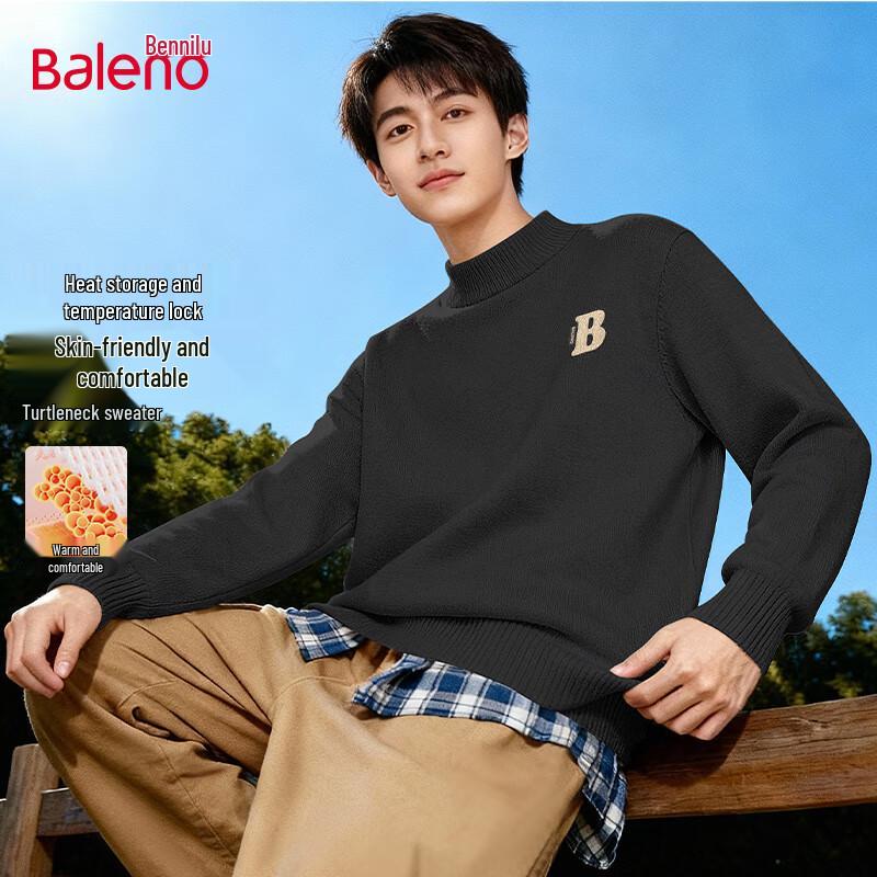 Baleno Men's S&K Retro Half-Turtleneck Knit Sweater