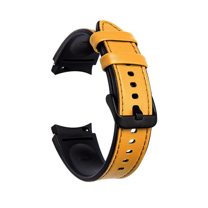 Silicone Leather Strap for Samsung Galaxy Watch 7/6/5/4 Watch Classic Smart Watch Bands