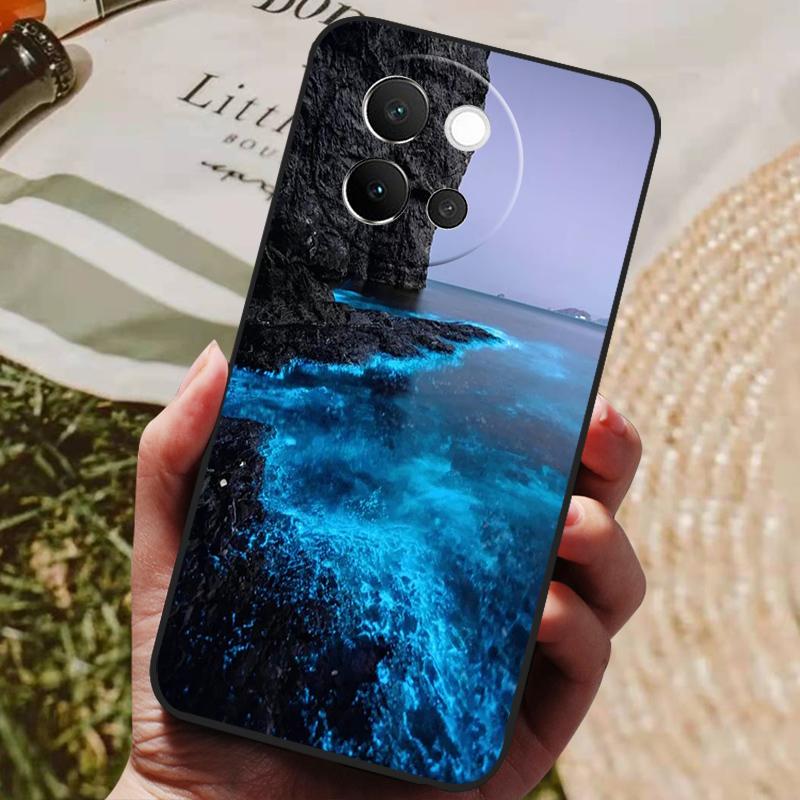 Чехол для VIVO V40 Lite 5G Мягкая силиконовая накладка Черный бампер ТПУ Для чехлов на телефон Vivo V40 Lite 5G V40Lite Ударопрочные задние крышки