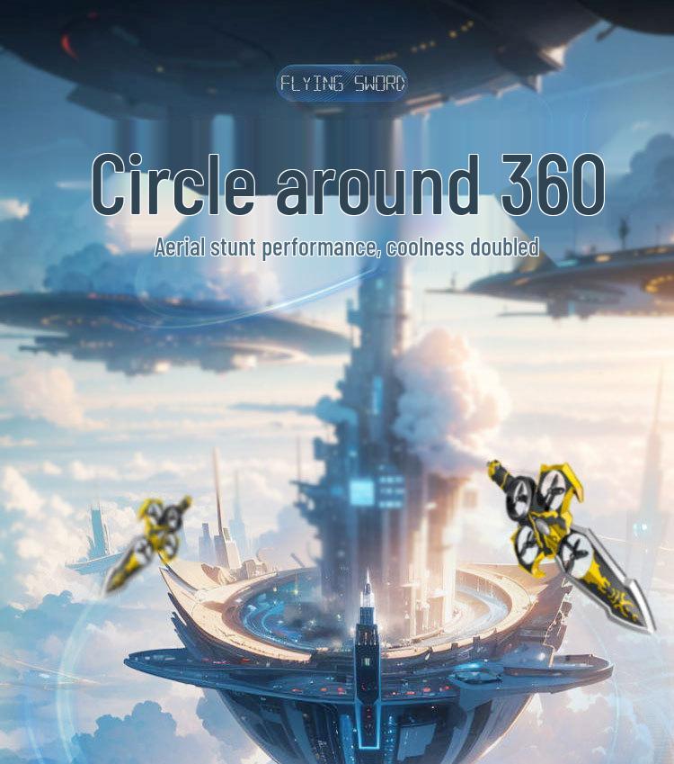 Retro Remote-Control Flying Sword Drone: Children's Toy Airplane Model