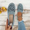 Leopard Prints Knitted Loafers Women Mesh Breathable Shallow Flats Shoes Woman Lightweight Casual Slip-On Walking Shoes