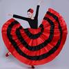 Big Swing Belly Dance Costumes Satin Paso Doble Dance Dress Spanish Flamenco Skirt  for Women