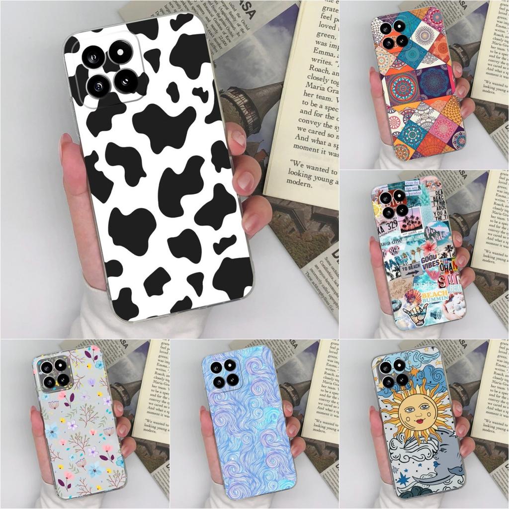 Cover For Xiaomi Poco X6 F5 Pro C51 C50 14 Case Phone Bags Clear TPU Soft Silicone Fancy Pattern Screen Protector High Quality Popular Capa For Xiaomi